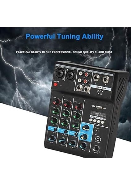 Profesyonel 4 Kanallı Bluetooth Mikser Ses Mikseri Dj Konsolu Yankı Etkisi ile Evde Karaoke USB Live Stage Ktv modelleri