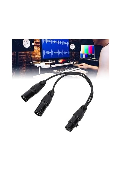 Splitter Kablosu 3 Pin Dişi - Erkek Yama Kablo Dengeli Mikrofon Splitter Kablosu - Mikrofon Uyumluluğu - Mixboard Uyarlanabilir fiyatları