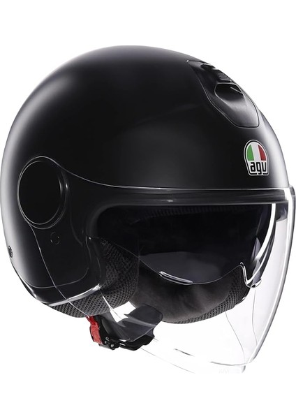 Eteres Motosiklet Kaskı Açık Kask Mono Matt Black Xs
