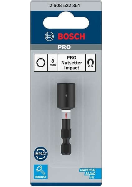 Professional Accessories 2608522351 Impact-Lokma Anahtarı 8 Mm, 0 W, 0 V fırsatları