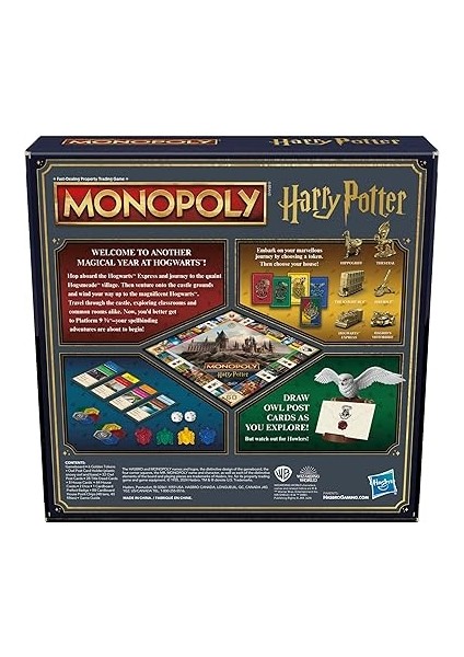 Gaming Monopoly Harry Potter Sürümü Masa Oyunu | Hogwarts'ta Büyülü Bir Macera | 8 Yaş ve Üzeri | 2 Ila 6 Oyuncu | Aile Oyunları | Çocuklar ve Yetişkinler Için Hediyeler fiyatları