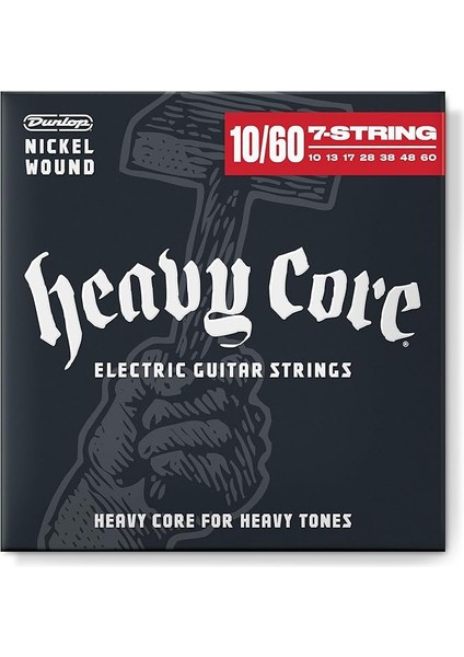 Dunlop DHCN1060-7 Heavy Core 7 Telli Elektro Gitar Teli (10–60)