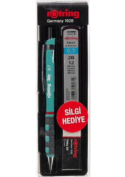 Tıkky Min Silgi 3'lü Okul Seti- 0.7 Deniz Mavi