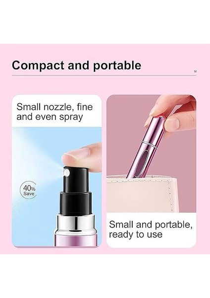 Taşınabilir Parfüm Şişesi, 2'li Set, Cam Göstergeli (Gümüş) fırsatları