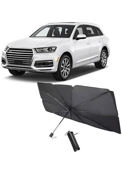 Araba Güneşliği Iç Ön Cam, Katlanır Araba Güneşlik Şemsiyesi, Uv Işınlarının% 99,9'unu Engeller, Arabalar, Suv'lar, Kamyonlar Için (125X65CM) indirimleri