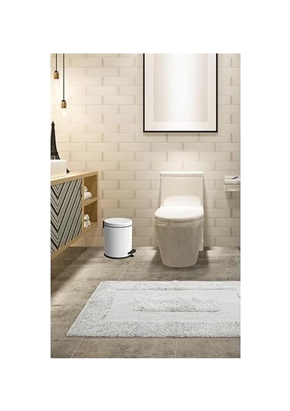 Pedallı Çöp Kovası Beyaz 3 Lt (NV1001RB) fırsatları