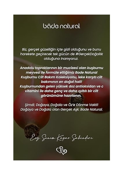 Natural Kuşburnu Aydınlatıcı ve Leke Karşıtı Tonik 100 ml indirimleri