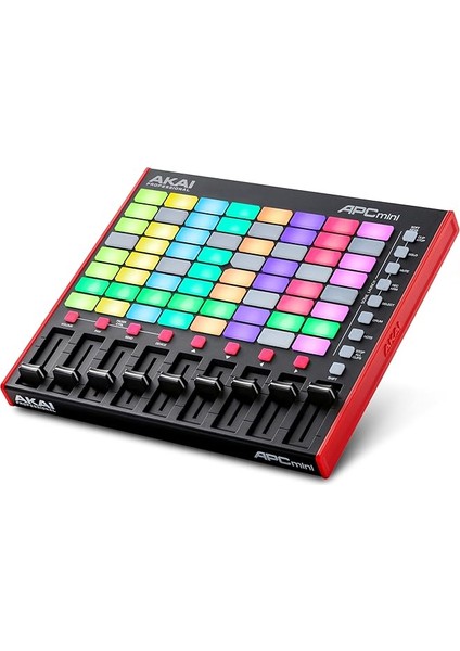 Professional Apc Mini - USB Mıdı Pad Controller ile Klip Başlatma, Ableton Live Lite, 64 Rgb Pedleri, Davul ve Nota Modu ve Mıdı Mikser