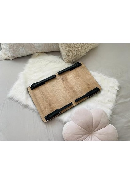 Folding Telefon ve Tablet Bölmeli Katlanır Ayaklı Laptop Sehpası Notebook Bilgisayar Çalışma Masası fırsatları