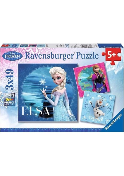 92697 Frozen 3'lü 49 Parça Yapboz