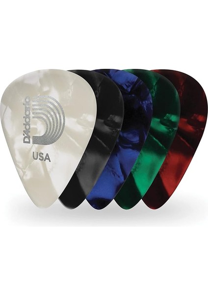 Planet Waves 1cap7-10 Kürek Inci Selüloit Çeşitleri Inci (Kırmızı, Yeşil, Mavi, Siyah, Beyaz) Standart Şekil Ekstra Ağır