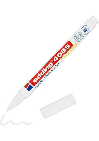 4085 Tebeşir Kalemi - Beyaz - 1 Tebeşir Kalemi - 1-2 mm Yuvarlak Uçlu