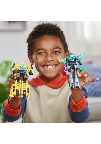 Earthspark Siber Birleşim Seti Bumblebee ve Mo Malto Aksiyon Figürleri modelleri