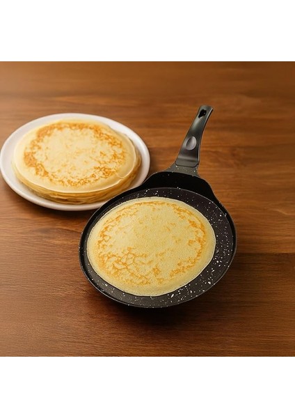 Granit Kaplama Krep Tavası 26 cm | Yapışmaz Yüzeyli Ideal Krep, Pankek ve Omlet Tavası