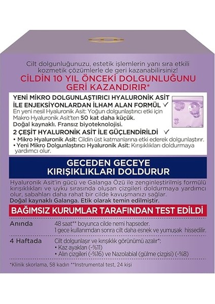 Parıs Revitalift Filler Yoğun Dolgunlaştırıcı Hyaluronik Asit Içeren Yaşlanma Karşıtı Gece Kremi 50 ml modelleri