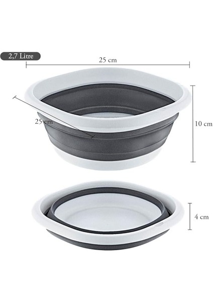 Kapısı Katlanır Badya Akordiyon Silikon Leğen (2,7 Litre Badya) fırsatları