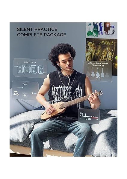 Hush I Pro Seyahat Gitar Akustik Elektro Gitar indirimleri