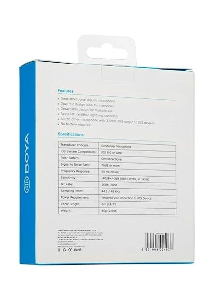 BY-M2D Lisanslı Iphone Ikili Yaka Mikrofonu modelleri