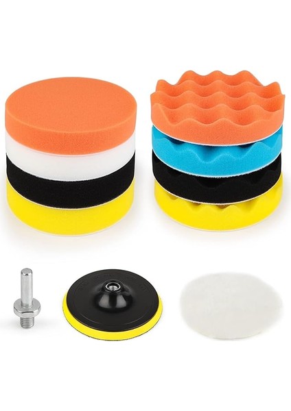 Pasta Cila Polisaj Parlatma Pedi Seti 115MM 11 Parça Oto Parlatıcı Pedleri Otomotiv Parlatma