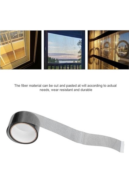 Pencere Sineği Tamir Takımı (50MMX2M), Kapı Pencere Sinekliği Lanai Süzgeci Tamir Yama Bandı Sineklik Fileli Bant Fiberglas Kaplama Tel Örgü Tamir Bandı Tamir Delikleri Için Conta Gözyaşları modelleri