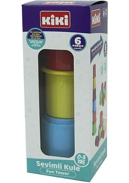 AE-1611 Sevimli Kule 6 Parça, Çok Renkli fırsatları