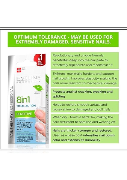Cosmetics 8 In 1 Total Action Sensitive 12ML | 8'i 1 Arada Total Hassas Tırnak Bakımı fırsatları