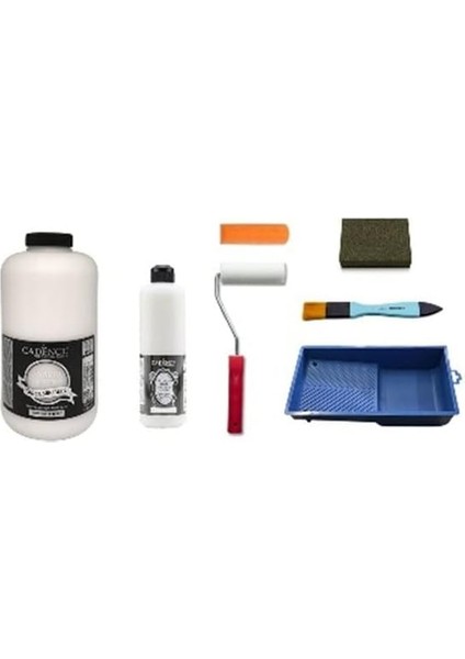 Hybrid Akrilik Boya Seti 2lt Set4 - H004 Antik Beyaz Yarımat Ultimate Glaze