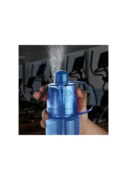 Spreyli Suluk Kırılmaz Matara 600ML Özel Gıda Pet Süper Sağlam Sprey Matara Serinletici