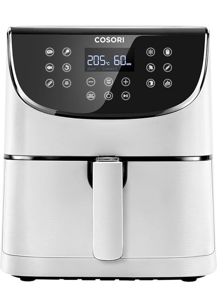 Airfryer 100 Tarif Yemek Kitabı, 1700-WATT Max Xxl 5,5 L Dijital Dokunmatik Hava Fritözleri 11 Ön Ayarlı Fırın, Yağsız Sıcak Ocak, Yapışmaz Sepet, Beyaz