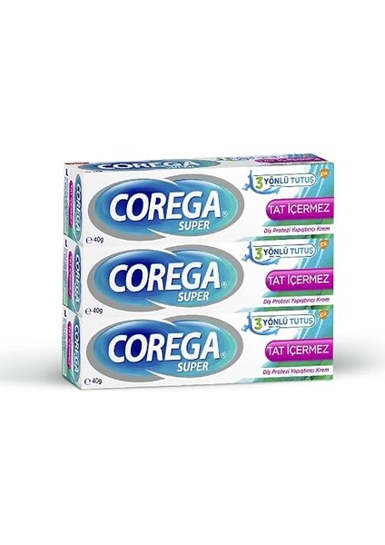 Tat Içermez Yapıştırıcı Krem 40G x 3 Adet