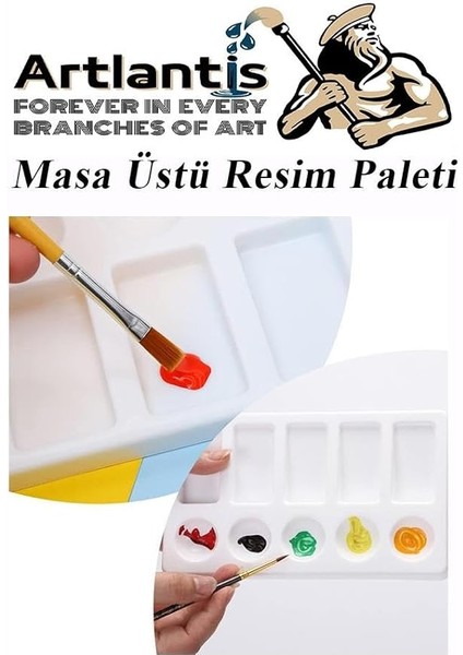 Masa Üstü Resim Paleti 1 Adet 10 Hazneli Boya Paleti 11X19 cm Sanatsal Boyalar Için Palet Akrilik Boya Yağlı Boya Guaj Boya modelleri