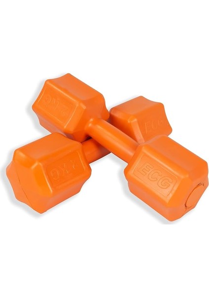 2 kg Dambıl Seti Turuncu 2 kg x 2 Toplam 4 kg Ağırlık Seti