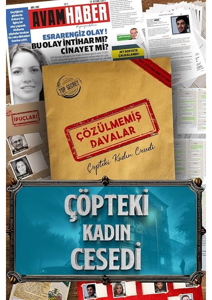 Davalar Dedektiflik Suç Çözümleme Oyunu Elif Akman Dosyası - Gizem Bulmaca Cinayet Çözme Kutu Oyunları - Katil Bulma Dedektif Oyunu - Suçlu Kim, Cinayeti Çözebilir Misin? (Dava-1)