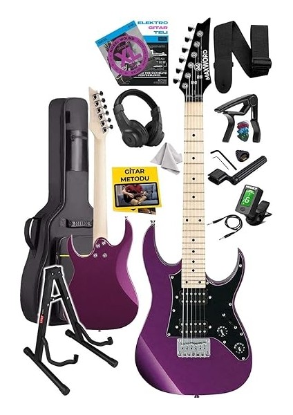 DE-150PU-ST Maple Klavye Hh Manyetik Yüksek Kaliteli Elektro Gitar Seti fiyatları