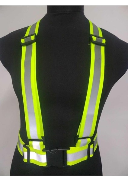 Caro (135) Motorsiklet Reflektörlü Yelek Scooter Reflektör Yelek Bisiklet Reflektif Yelek ile Uyumlu