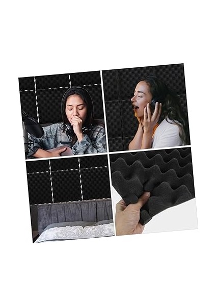 Ses Geçirmez Paneller 12 Paket Yangına Dayanıklı Akustik Emilim Polistiren Sünger Kayıt Ofisi Için modelleri