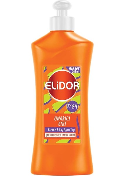 7/24 Şekillendirici Saç Bakım Kremi Onarıcı Etki Keratin &amp; Çay Ağacı Yağı 265 ml