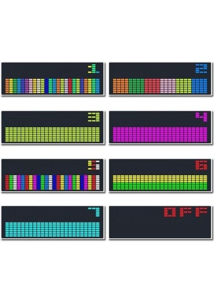 Renkli Müzik Spektrumu Ekran Sesli Kontrollü Rgb Ritim Işık Elektronik Saat Müzik Severler Için USB Powered indirimleri