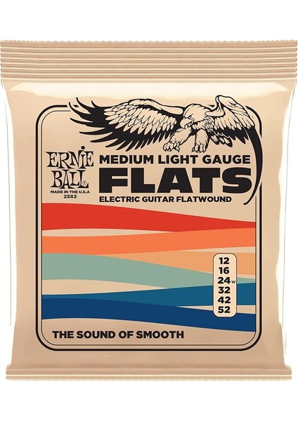 Ball Flats, Düz Sarımlı Teller, Elektro Gitarlar Için, Orta Işık, 12-52