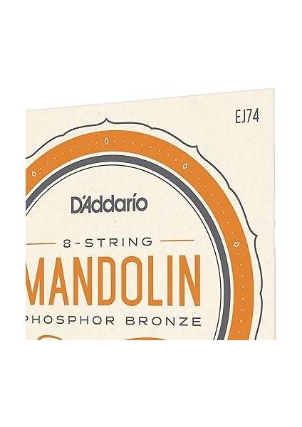 Mandolin Telleri, Fosfor Bronz, EJ74, Orta Kalınlık 11-40, 8 Tel Seti, 1’li Paket fırsatları