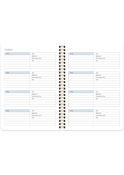 Color A5 (15 * 21) Spiralli Akademik Ajanda - Çiçek modelleri