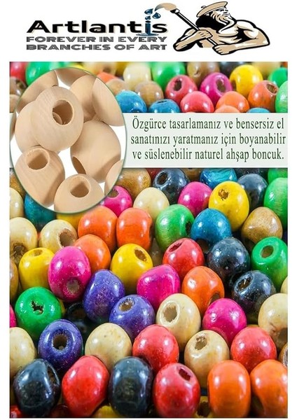 Ahşap Boncuk 26MM 20 Li 1 Paket Renkli Ahşap Boyalı Yuvarlak Doğal Boncuklar Saç Takı Tasarım Ektinlik Kreş Okul modelleri