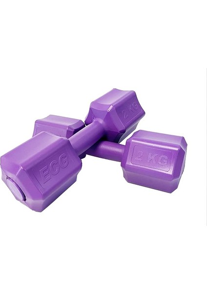 2 kg Mor Dambıl Seti 2 kg x 2 Adet Toplam 4 kg Ağırlık Seti