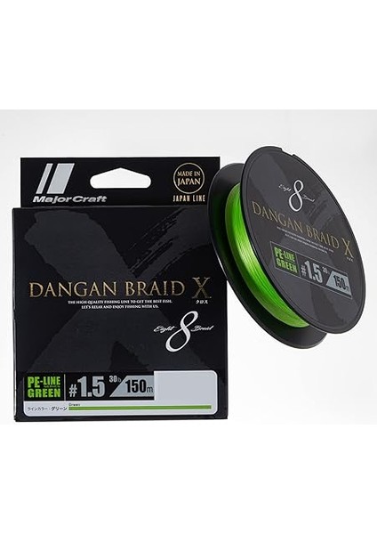 Craft Dangan x Braid Ip Dbx8 Pe 1.5/0.19MM/30LB/13.6KG/150 Metre Yeşil modelleri