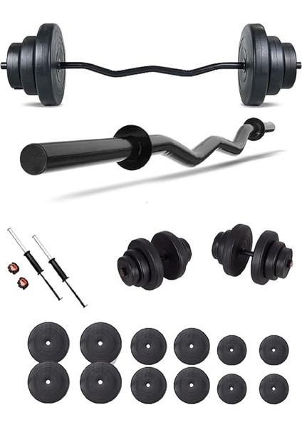 Z Bar Dambıl Seti ve Fitness Ağırlık Seti 75 kg