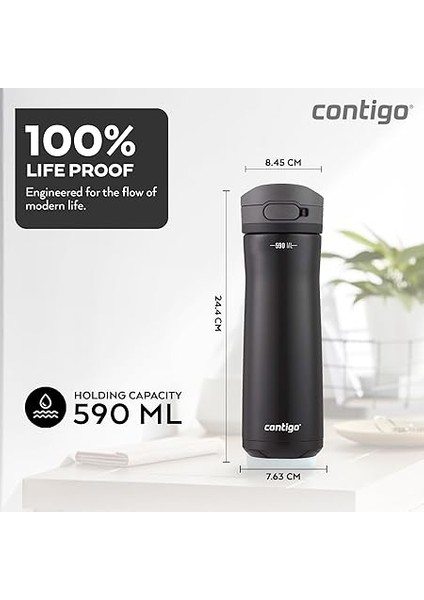 Jackson Autopop Soğuk Su Termosu 590 ml Siyah fiyatları