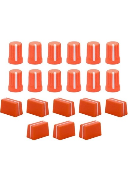 Techtools Chroma Caps Pro Pack (Neon Orange) | Chroma Caps Pro Paketi: 12X 90º Super Knobs, 5x Fader Pro, 3x Magvel Fader Pro.