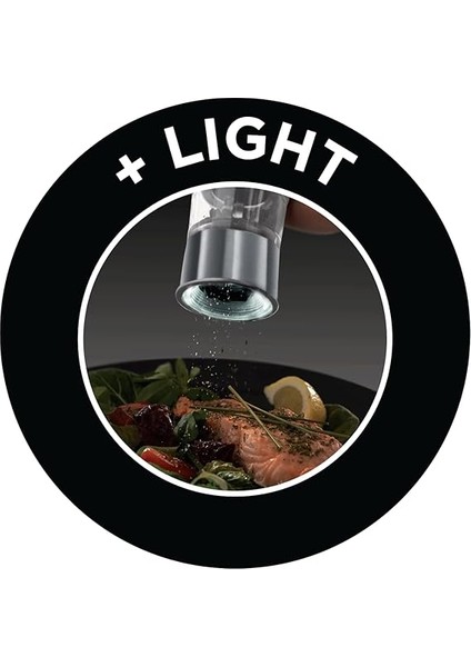 Hobbs Elektrikli Tuz ve Karabiber Öğütücü Seti, Baharat Değirmenleri, Paslanmaz Çelik, Seramik Öğütücü, Öğütme Derecesi Ince ve Iri Ayarlanabilir, LED Aydınlatma, Pilli, Gümüş modelleri