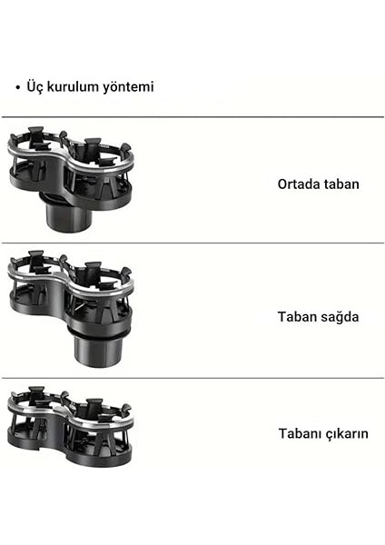 Iki Gözlü Oto Bardak Tutucu Bardak Çoğaltıcı Torpido Üzeri Bardak Tutucu Araç Bardaklık Içecek Tutucu fırsatları