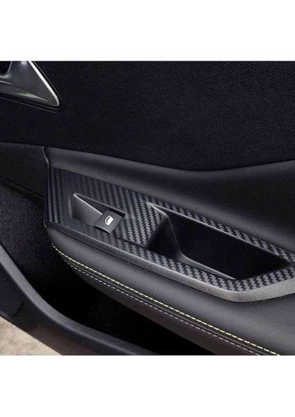Design Peugeot 408 ile Uyumlu Iç Trim Folyo Kaplama Set Mat Karbon Siyah modelleri